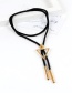 Fashion Black Triangle Shape Decorated Simple Necklace