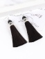 Fashion White Tassel Decorated Pure Color Earrings