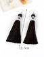 Fashion Brown Tassel Decorated Pure Color Earrings