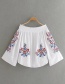 Vintage White Off The Shoulder Decorated Blouse