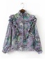 Vintage Multi-color Flower Shape Decorated Shirt
