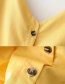 Sexy Yellow V-neckline Decorated Dress