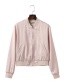Fashion Pink Rose Shape Decorated Jacket