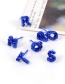Fashion Sapphire Blue Diamond Decorated Letter Earrings (26pcs)