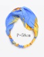 Fashion Blue Color-matching Decorated Hair Band