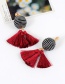 Vintage Multi-color Tassel Decorated Round Earrings