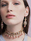 Elegant Multi-color Oval Shape Diamond Decorated Long Earrings