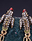 Vintage Gold Color Metal Bird Shape Decorated Earrings