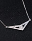 Fashion Silver Color Triangle Shape Pendant Decorated Necklace