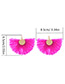 Exaggerated Plum-red Pure Color Decorated Earrings