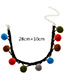 Lovely Multi-color Fuzzy Ball Decorated Pom Necklace