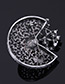Elegant Gray Hollow Out Decorated Brooch