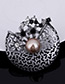 Elegant White Hollow Out Decorated Brooch