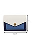 Elegant Blue Color-matching Decorated Wallet