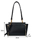 Elegant Black Pure Color Decorated Bag