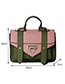 Fashion Pink Color-matching Decorated Bag