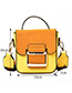 Elegant Yellow Square Shape Decorated Bag
