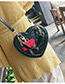 Fashion Black Heart Shape Decorated Bag