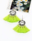 Bohemia White Hollow Out Decorated Tassel Earrings