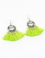 Bohemia Yellow Hollow Out Decorated Tassel Earrings