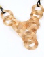 Exaggerated Gold Color Round Shape Decorated Short Chain Necklace