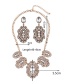 Luxury Silver Color Pure Color Decorated Jewelry Sets