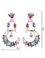 Personality Multi-color Star Shape Decorated Earrings