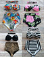 Lovely Multi-color Color-maching Decorated Swimwear