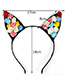 Lovely Multi-color Flower Shape Decorated Cat Ear Hair Clasp