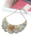 Retro Silver Color Color-matching Decorated Necklace