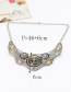 Retro Silver Color Round Shape Decorated Necklace