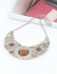 Retro Silver Color Hollow Out Decorated Necklace