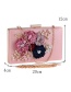Elegant Beige Flower Shape Decorated Hand Bag