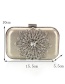 Luxury Silver Color Flower Shape Decorated Hand Bag