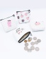 Cute White Strawberry Pattern Decorated Pencil Case