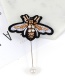 Elegant Brown Bee Shape Decorated Brooch