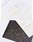 Fashion Gold Color Star Shape Decorated Pure Color Earrings