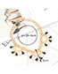Fashion Yellow Oval Shape Diamond Decorated Double Layer Necklace