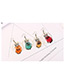 Lovely Orange Owl Shape Decorated Round Earrings