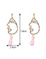 Personality Green Mask Decorated Tassel Earrings