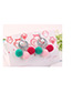 Bohemia Pink Hollow Out Decorated Pom Earrings