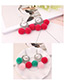 Bohemia Red Hollow Out Decorated Pom Earrings