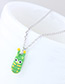 Fashion Green Caterpillar Shape Decorated Earrings