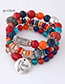 Fashion Multi-color Love Pattern Decorated Multi-layer Bracelet