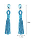Trendy Plum Red Long Tassel Decorated Pure Color Earrings
