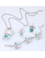 Lovely Blue Bear Pendant Decorated Jewelry Sets