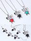Lovely Black Bear Pendant Decorated Jewelry Sets
