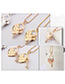 Fashion Rose Gold Color Heart Shape Decorated Necklace