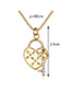 Fashion Rose Gold Color Heart Shape Decorated Necklace