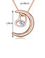 Fashion Rose Gold Color Moon Shape Decorated Necklace